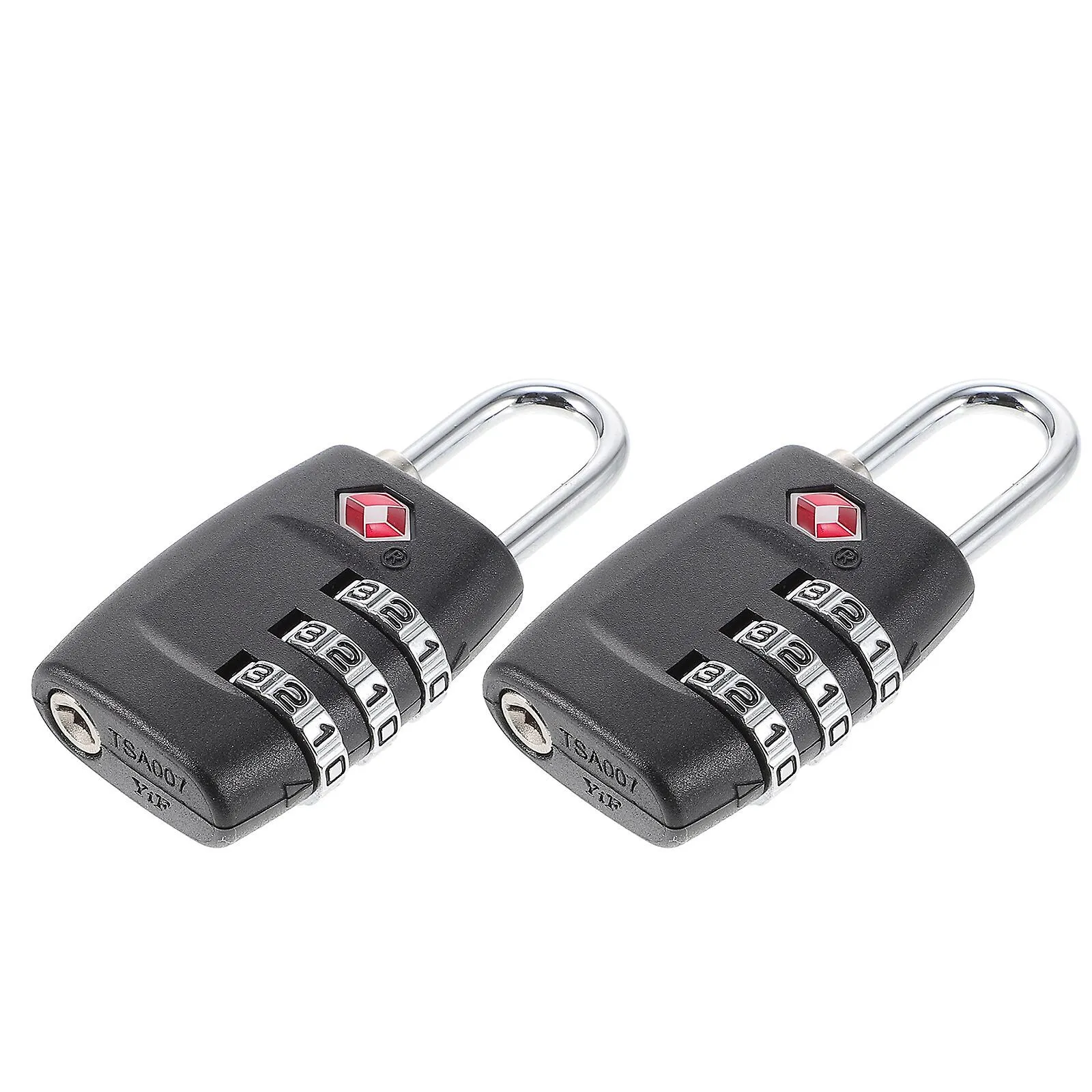 2pcs Tsa335 Customs Lock Case And Bag Password Lock Customs Padlock 2 In English Version(black)