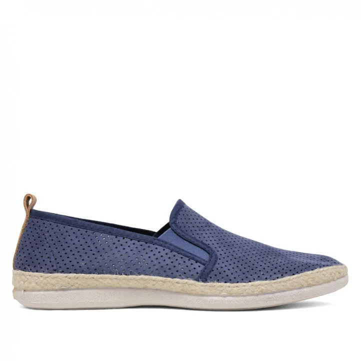 Alpargatas Lobo para hombre azules marino perforadas