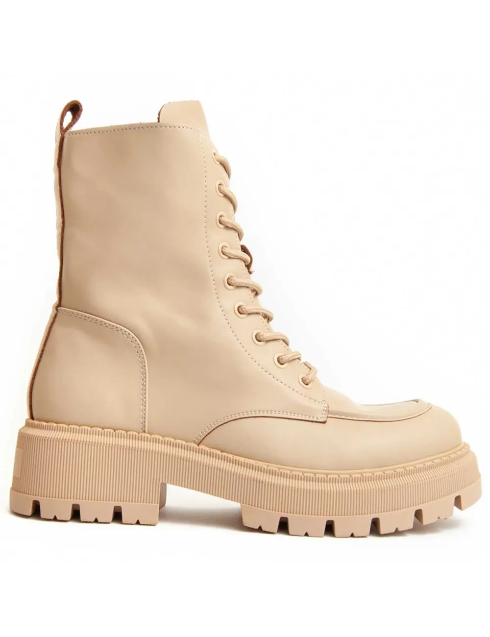 Bota Militar Para Mujer.  Montevita  Bottavita15  93981 Beige