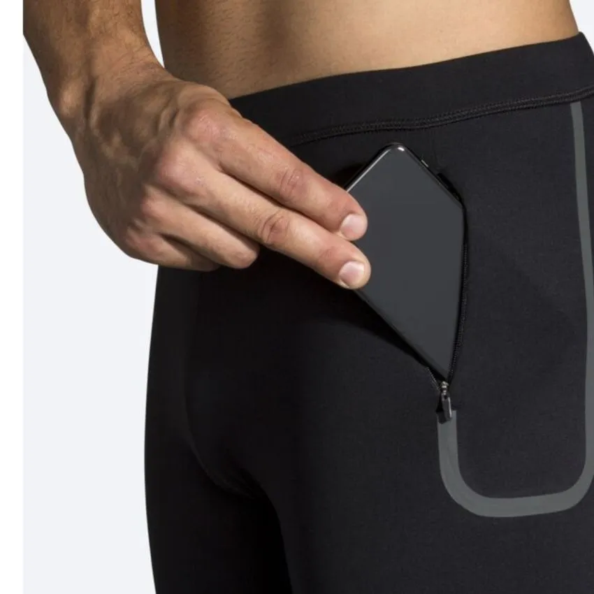 Brooks Hombre Pantalones Momentum Thermal Tight Negro 