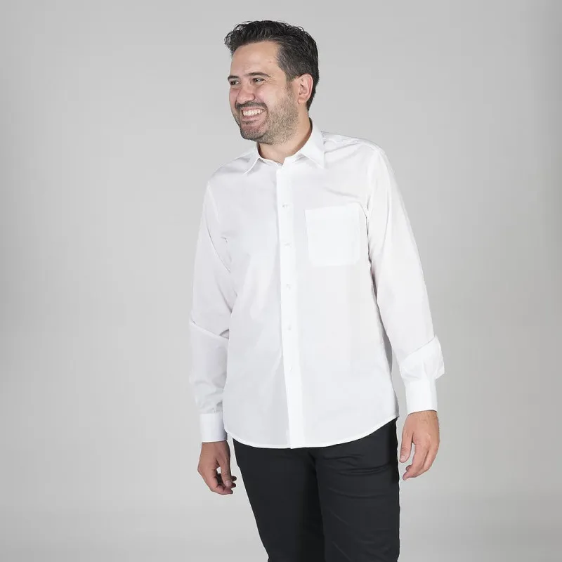 Camisa hombre manga larga con canesú y pliegues en la espalda GARY'S