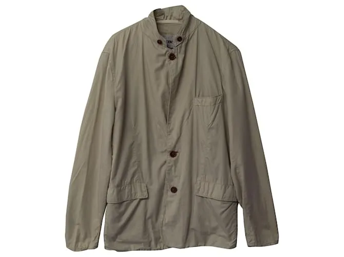 Chaqueta con botones en la parte delantera de Acne Studios en algodón color crema Blanco Crudo 