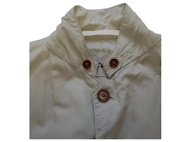 Chaqueta con botones en la parte delantera de Acne Studios en algodón color crema Blanco Crudo 