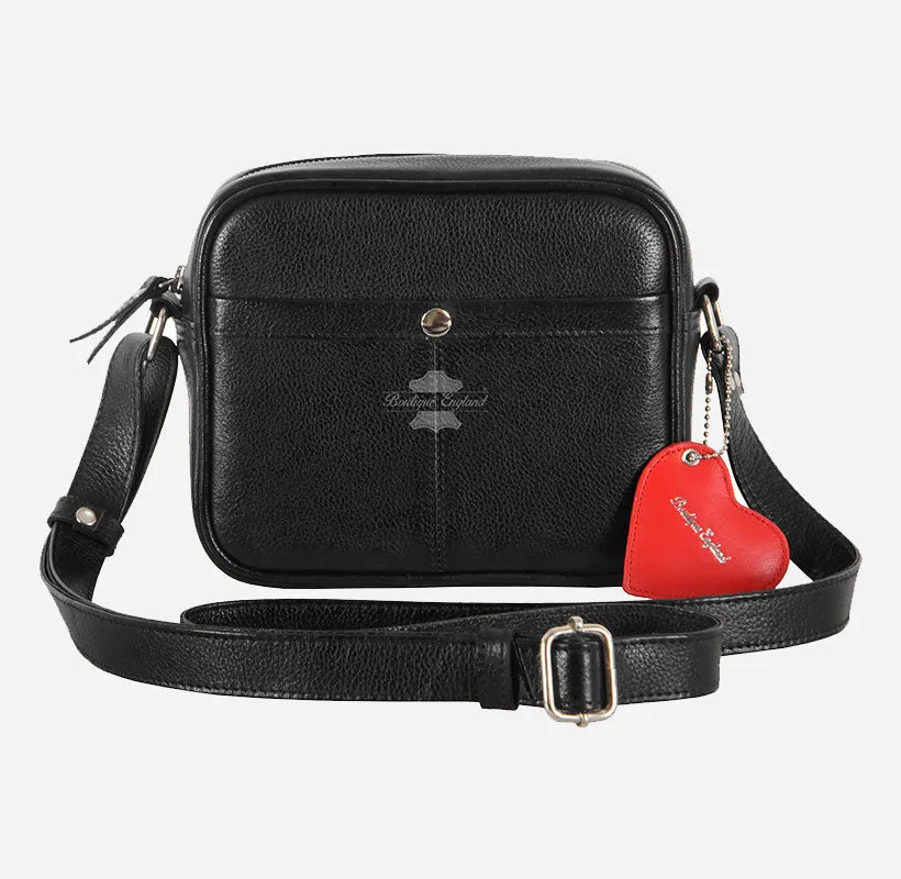 Ladies Leather Crossbody Bag Small Toiletry Cosmetic Shoulder Bag Purse