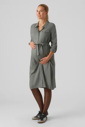 Mamalicious Vestido midi camisero
