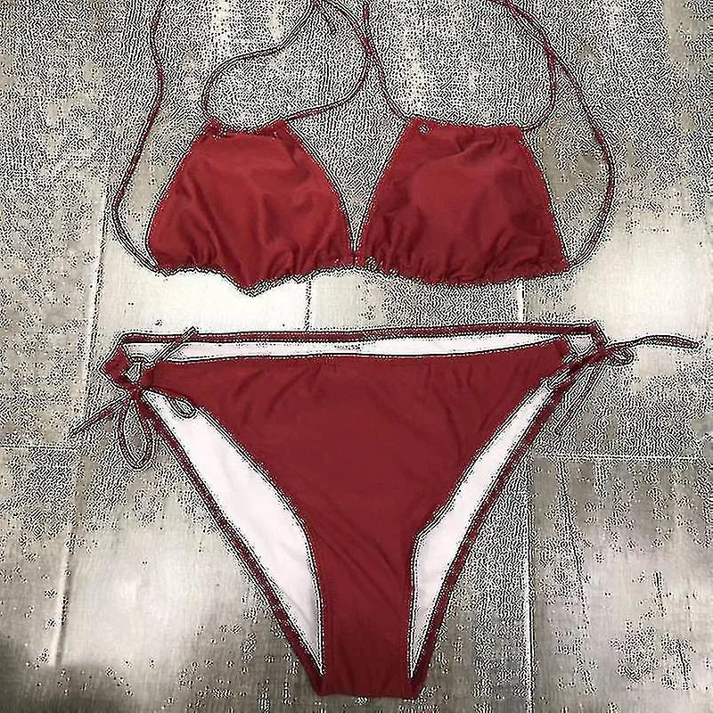 Mujer de talla grande Bikini Set Sujetador acolchado Push Up Traje de baño Traje de baño Traje de playa Traje de baño F