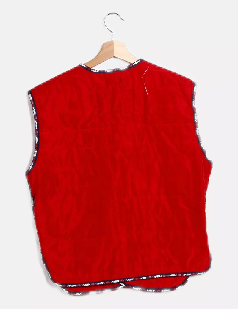 New man Chaleco rojo acolchado