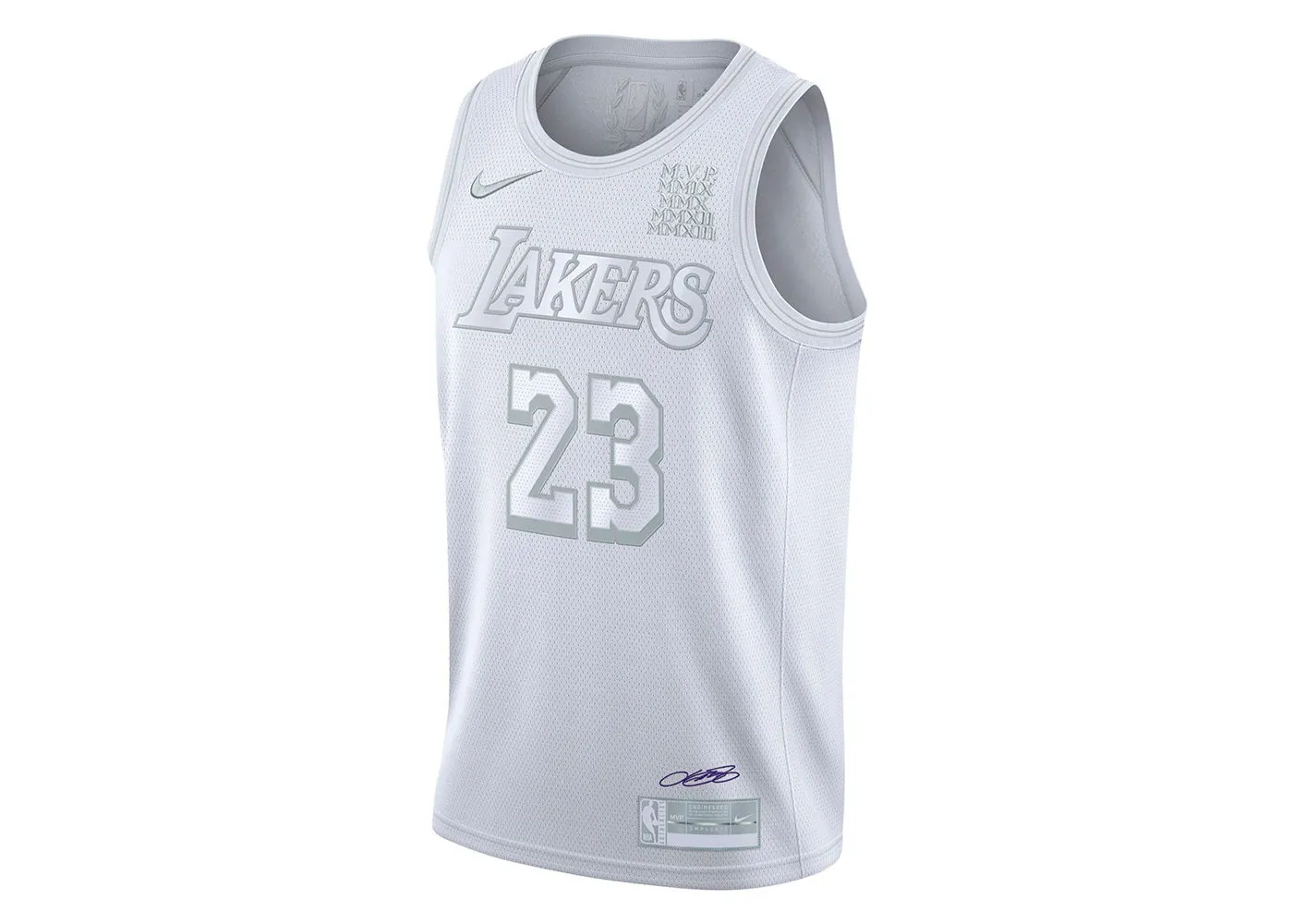 Nike NBA LA Lakers MVP Lebron James 23 Authentic Swingman Jersey White