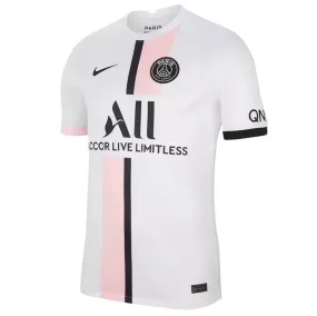 Nike Paris Saint-Germain Breathe Stadium Away Replica Shirt 2021 With Messi 30 Printing Jersey White/Arctic Punk/Black