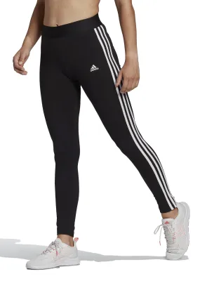 polainas adidas Performance Loungewear Essentials 3 Stripes - Black/White - women´s