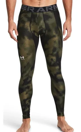 polainas Under Armour HeatGear Armour Printed - Marine OD Green/White - men´s
