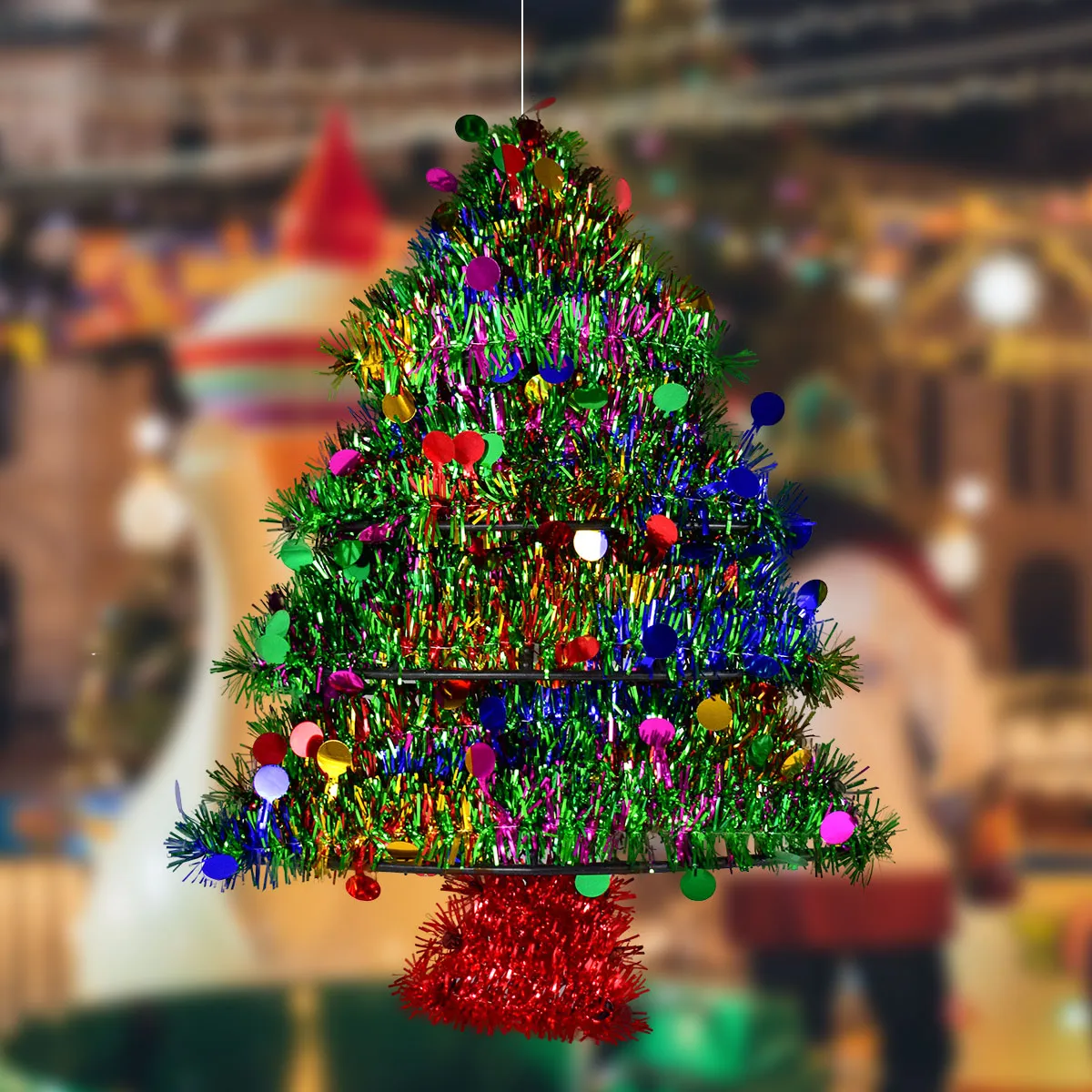rbol Navideo de Tinsel para Decoración Navidea
