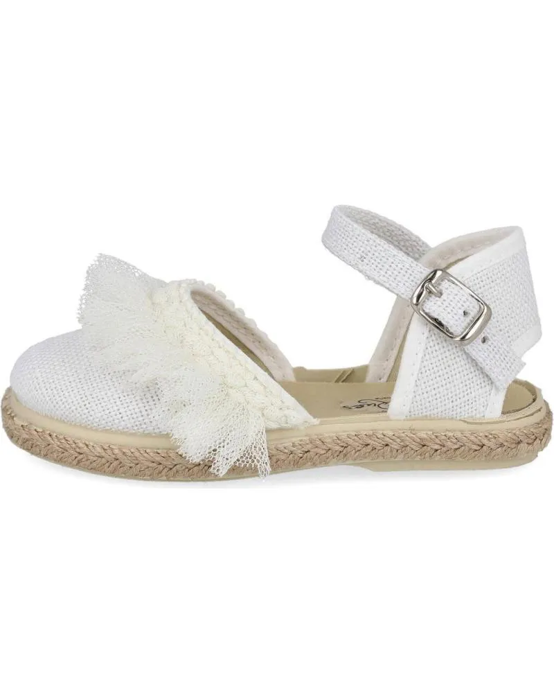 Sandalias L&R SHOES  de Niña LR SHOES VUL1001-LC-TB ALPARGATAS ESPA  BLANCO