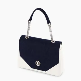 Solapa cut off denim O bag glam