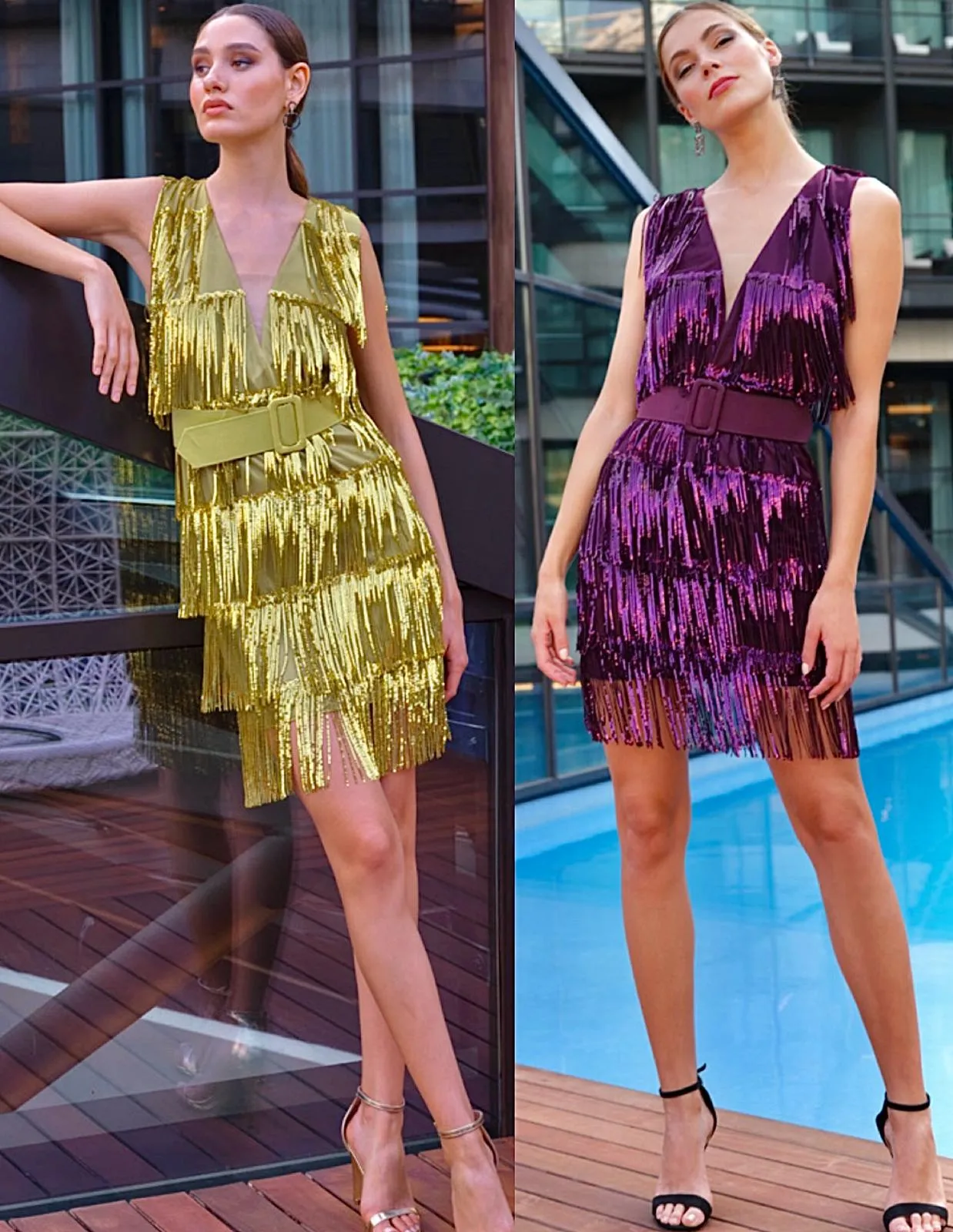 Vestido Cascada lentejuelas