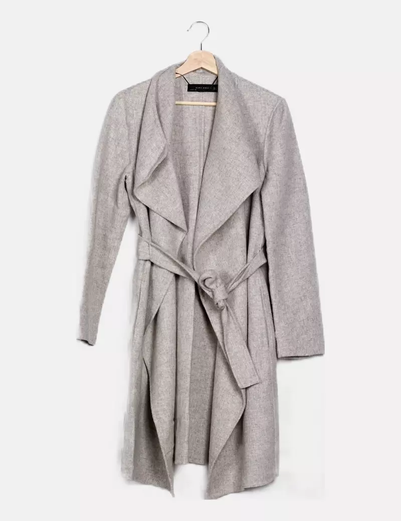 Zara Trench de paño gris